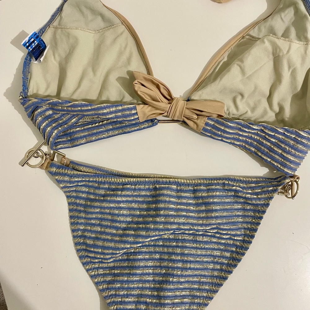Blue and Gold Ritchie Bikini Set - Picture 2 of 3